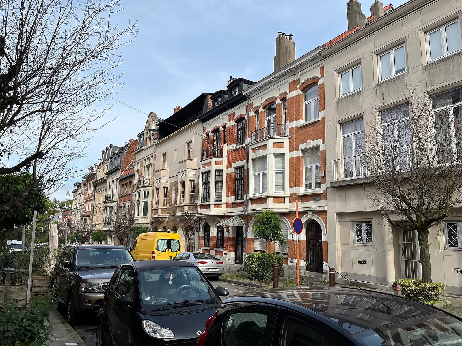 Rue de maisons bruxelloises à Ixelles
